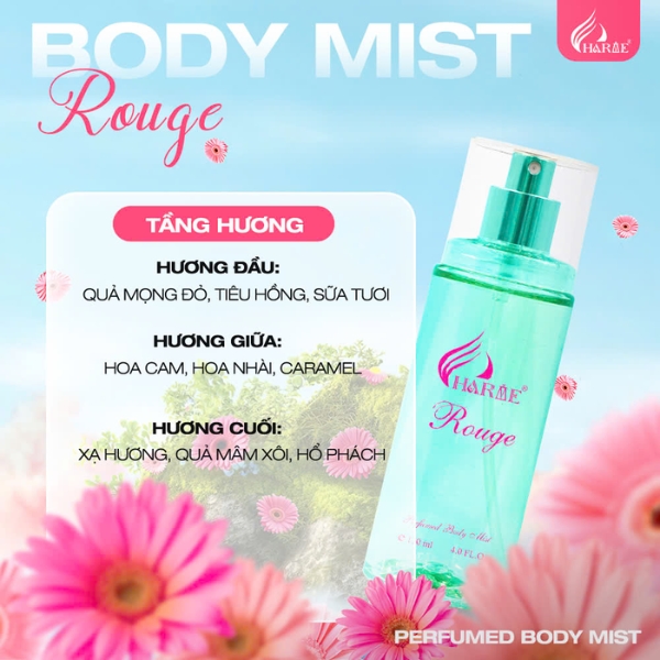 Xịt thơm toàn thân Charme Rouge Body Mist 120ml