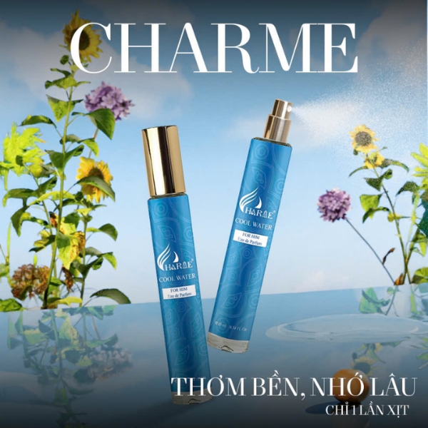Set Nước Hoa Nam Charme Cool Water 2 chai 10ml